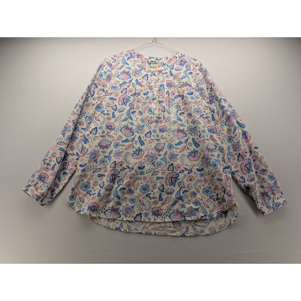 NWT Duluth Trading Co Women's Seawool Lightweight Flannel Blouse in Floral sz M